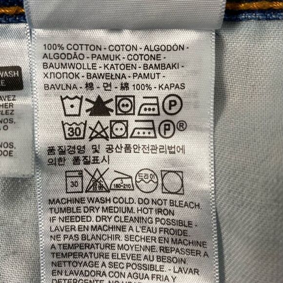 Levi's 505 Men's Denim Dark Stonewash Jeans size 36 - Picture 7 of 9